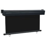 Auvent latéral de balcon 145x250 cm noir – Image 2