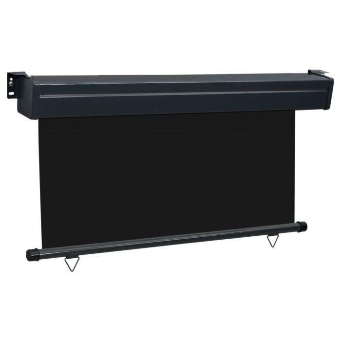 Auvent latéral de balcon 145x250 cm noir – Image 2