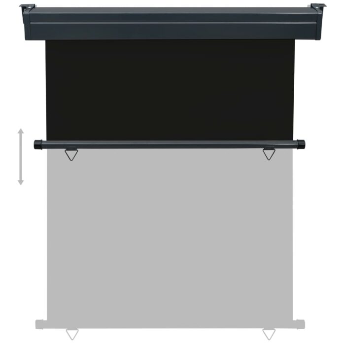 Auvent latéral de balcon 145x250 cm noir – Image 4