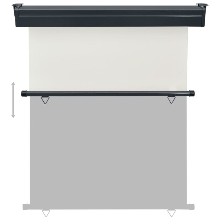 Auvent latéral de balcon 145x250 cm Crème – Image 4