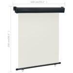 Auvent latéral de balcon 145x250 cm Crème – Image 9