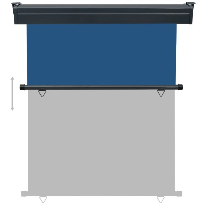 Auvent latéral de balcon 145x250 cm Bleu – Image 4