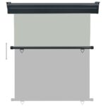 Auvent latéral de balcon 145x250 cm Gris – Image 4