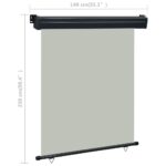 Auvent latéral de balcon 145x250 cm Gris – Image 9