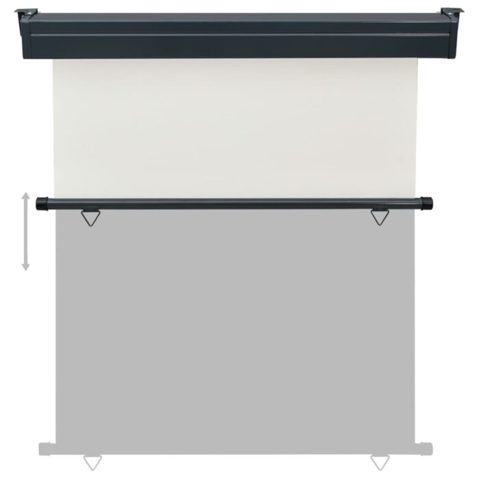 Auvent latéral de balcon 165x250 cm Crème – Image 4