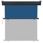 Auvent latéral de balcon 165x250 cm Bleu – Image 4