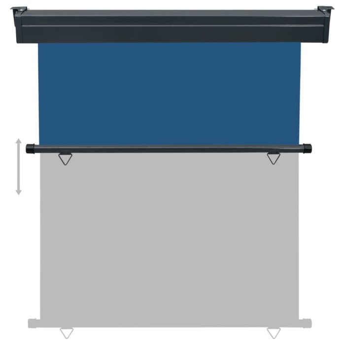 Auvent latéral de balcon 165x250 cm Bleu – Image 4