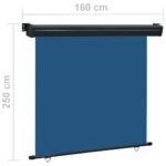 Auvent latéral de balcon 165x250 cm Bleu – Image 9