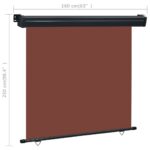 Auvent latéral de balcon 165x250 cm Marron – Image 9