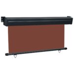 Auvent latéral de balcon 175x250 cm Marron – Image 2