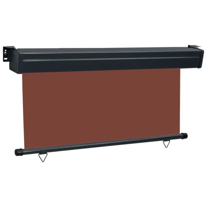 Auvent latéral de balcon 175x250 cm Marron – Image 2