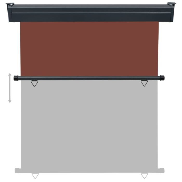 Auvent latéral de balcon 175x250 cm Marron – Image 4