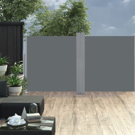 Auvent latéral rétractable Anthracite 120 x 600 cm