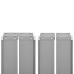 Auvent latéral double rétractable de patio 170x600 cm Crème – Image 6