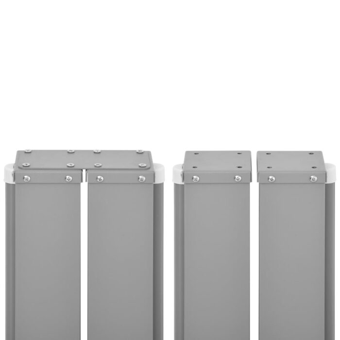 Auvent latéral double rétractable de patio 170x600 cm Crème – Image 6