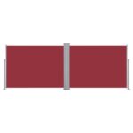Auvent latéral rétractable Rouge 120 x 1000 cm – Image 3