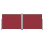 Auvent latéral rétractable Rouge 140 x 1000 cm – Image 3