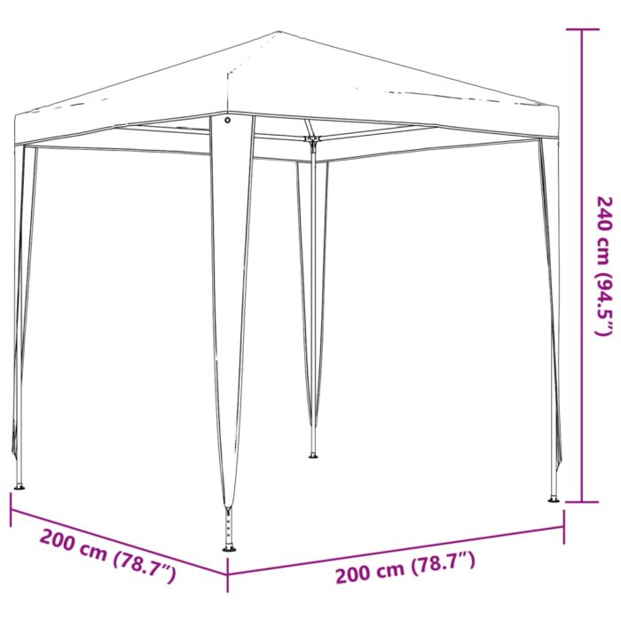 Tente de réception professionnelle 2x2 m Vert – Image 6