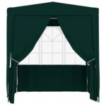 Tente de réception avec parois latérales 2x2 m Vert 90 g/m² – Image 4
