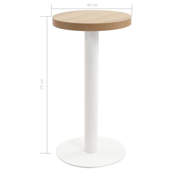 Table de bistro Marron clair 40 cm MDF – Image 4