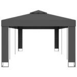 Tonnelle avec toit double 3x6 m Anthracite – Image 2