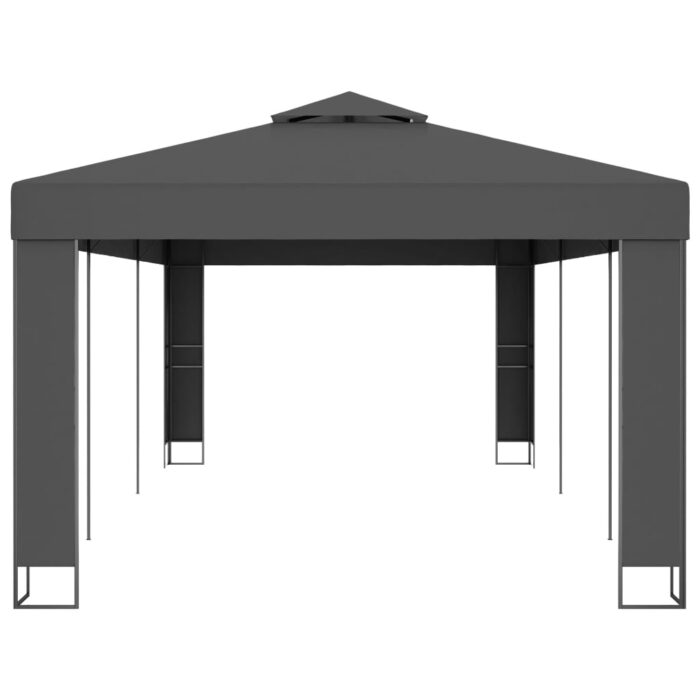 Tonnelle avec toit double 3x6 m Anthracite – Image 2