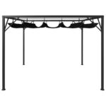 Chapiteau de jardin avec auvent rétractable 3x3 m Anthracite – Image 3