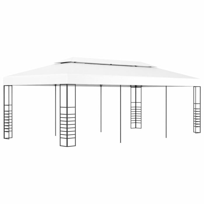 Tonnelle de jardin 6 x 3 m Blanc – Image 1