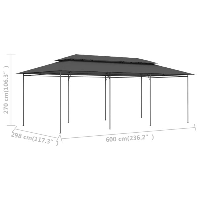 Belvédère 600x298x270 cm Anthracite – Image 5