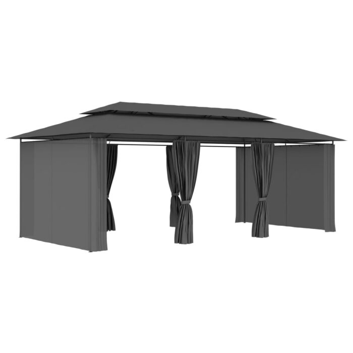 Belvédère avec rideaux 600x298x270 cm Anthracite – Image 3