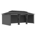 Belvédère avec rideaux 600x298x270 cm Anthracite – Image 4