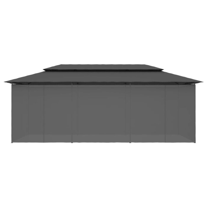 Belvédère avec rideaux 600x298x270 cm Anthracite – Image 6