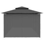Belvédère avec rideaux 600x298x270 cm Anthracite – Image 7