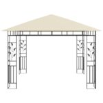 Belvédère avec moustiquaire 3x3x2,73 m Crème 180 g/m² – Image 2