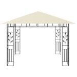 Belvédère avec moustiquaire 3x3x2,73 m Crème 180 g/m² – Image 3