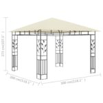 Belvédère avec moustiquaire 3x3x2,73 m Crème 180 g/m² – Image 5
