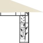 Belvédère avec moustiquaire 4x3x2,73 m Crème 180 g/m² – Image 4
