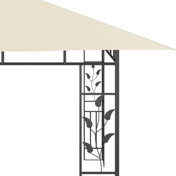 Belvédère avec moustiquaire 4x3x2,73 m Crème 180 g/m² – Image 4