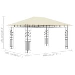 Belvédère avec moustiquaire 4x3x2,73 m Crème 180 g/m² – Image 5