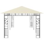 Belvédère avec moustiquaire 6x3x2,73 m Crème – Image 3