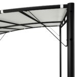 Auvent pare-soleil de jardin 3x3x2,55 m Crème – Image 4