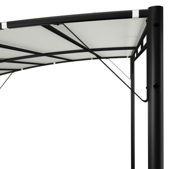 Auvent pare-soleil de jardin 3x3x2,55 m Crème – Image 4