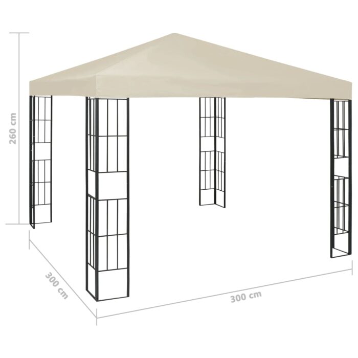 Belvédère 3x3 m Crème – Image 6