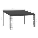 Belvédère mural 3x4 m Anthracite Tissu – Image 4