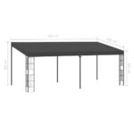 Belvédère mural 3x6 m Anthracite Tissu – Image 5