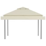 Belvédère avec double toits étendus 3x3x2,75 m Crème 180 g/m² – Image 5