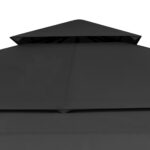 Belvédère et double toits étentus 3x3x2,75 m Anthracite 180g/m² – Image 6