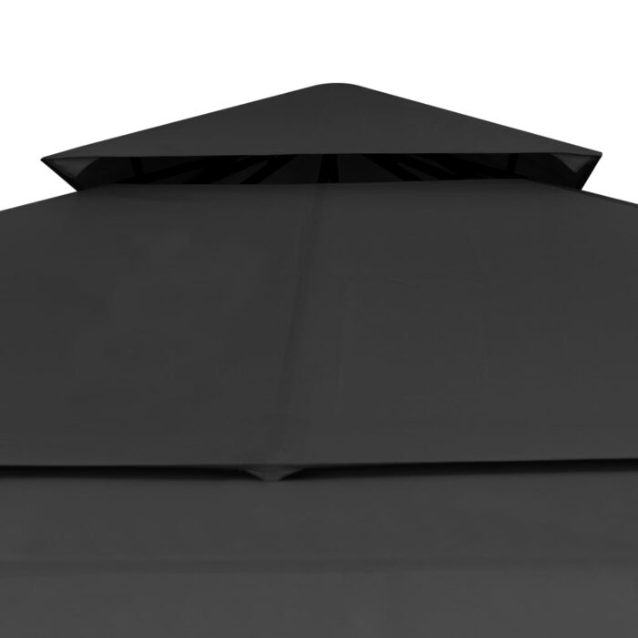 Belvédère et double toits étentus 3x3x2,75 m Anthracite 180g/m² – Image 6