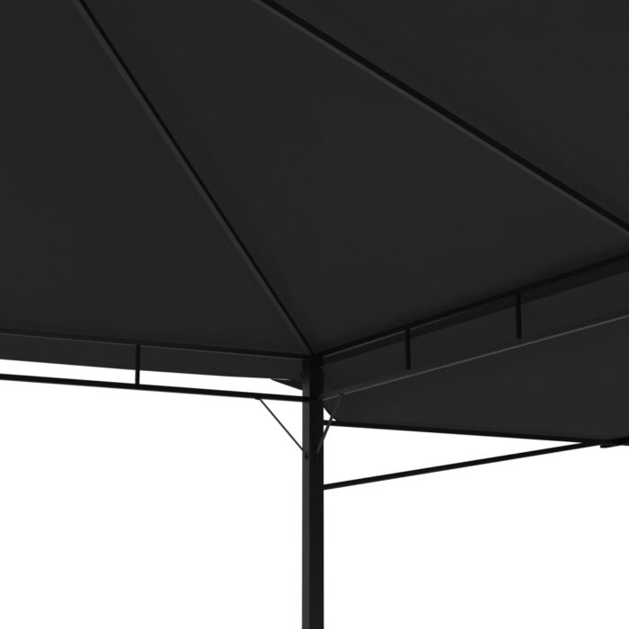 Belvédère et double toits étentus 3x3x2,75 m Anthracite 180g/m² – Image 7