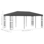 Belvédère 3x6 m Anthracite Tissu – Image 5